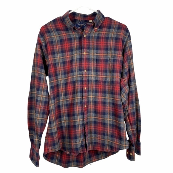 BILLS KHAKIS Men’s Red Niantic Plaid Flannel Shirt Medium - Picture 1 of 5
